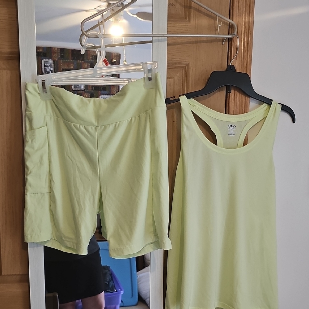 NWOT Athletic Works Pale Yellow Activewear Top